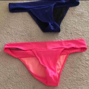 VICTORIA SECRET BIKINI BOTTOMS BLUE AND PINK ONLY